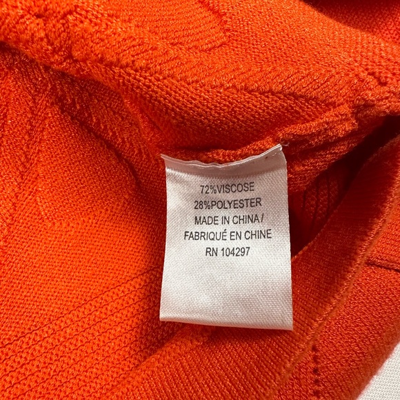 Milly of New York orange knit sleeveless dress size large - Picture 11 of 12